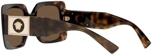 Vista 4 de Versace Gafas de sol Mujer Havana Frame, lentes marrón oscuro, 54MM