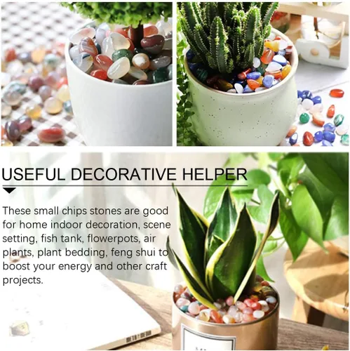 Vista 7 de Hilitchi Piedras de vidrio no tóxicas hermosas y vibrantes colores vibrantes, dispersión de mesa, rellenos de acuario, exhibición de gemas, confeti