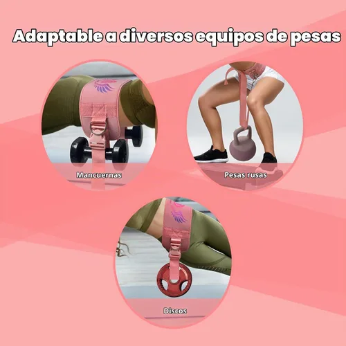 Vista 4 de Cinturón de empuje de cadera 2 en 1 para mujeres y hombres – Equipo de entrenamiento de glúteos resistente para ejercicios con mancuernas, pesas