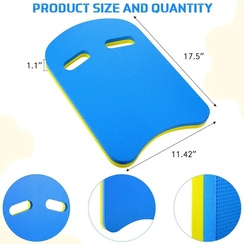 Vista 2 de Kickboard Natación Entrenamiento Kick Board U Design Summer Aid Float Equipment EVA Foam con mango de agujero integrado para accesorios de piscina