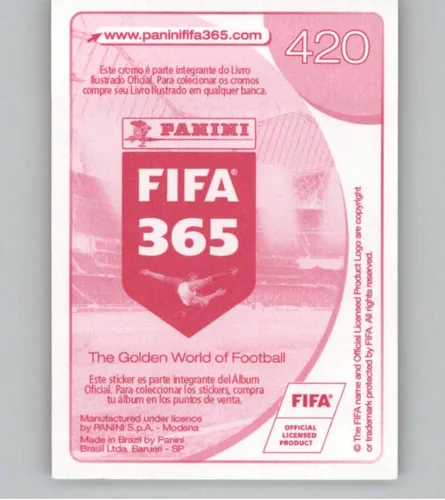 Vista 2 de 2016-17 Panini FIFA 365 Stickers Central/South America #420 Cedric Bakambu Villarreal Official Soccer Album Sticker in Raw (NM or Better) Condition