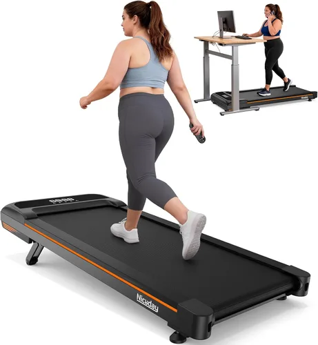 Vista 7 de Niceday Walking Pad Under Desk with 10% 9-Level Auto Incline, 3HP Super Quiet Under Desk Treadmill for Home Office, Compact Treadmills for Home