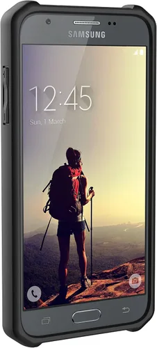 Vista 6 de URBAN ARMOR GEAR [UAG Samsung Galaxy J3 Emerge Outback Feather-Light Rugged [Negro] Funda militar probada contra caídas