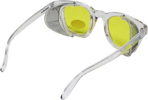 Vista 3 de TITUS G12 Retro Style Safety Glasses with Folding Side Shield Marco transparente/lente amarilla