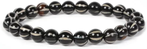 Vista 82 de Justinstones Gem - Pulsera elástica de cuentas redondas de piedras semipreciosas de 8 mm, unisex, de 17.78 cm Turmalina negra de grado A
