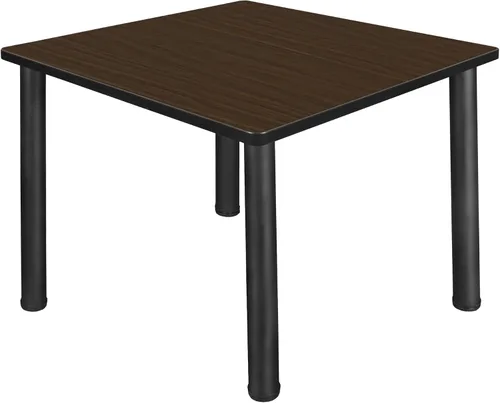 Vista 30 de Regency Kee - Mesa cuadrada pequeña para sala de descanso de 30 pulgadas, parte superior de cerezo, patas negras