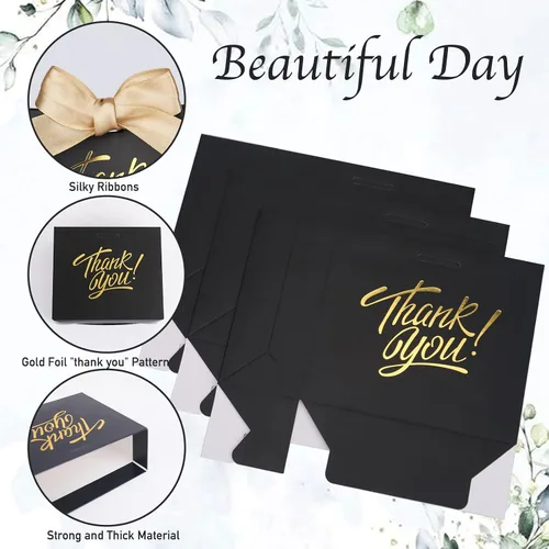 Vista 6 de KPOSIYA Bolsas de regalo pequeñas, paquete de 50 bolsas pequeñas de agradecimiento de 4.5 x 1.8 x 3.9 pulgadas, bolsa de regalo para fiesta, cajas