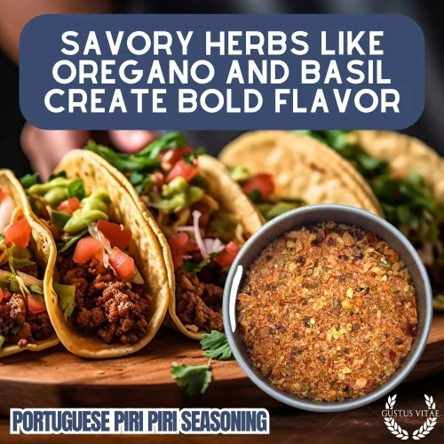 Vista 6 de Condimento portugués Piri Piri Fire Todo natural Sin OMG 1.8 oz (51 g) Mezcla de especias gourmet Lote pequeño Masaje artesanal