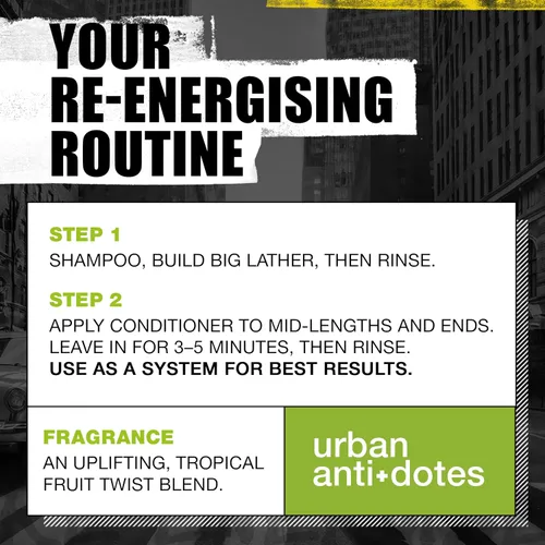 Vista 7 de Champú y acondicionador diario reenergizante Urban Antidotes de Bed Head por TIGI 25.36 fl oz, 2