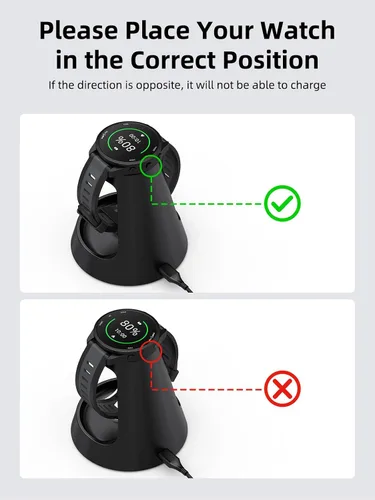 Vista 5 de Soporte de cargador de reloj para reloj Garmin Watch, soporte de cargador