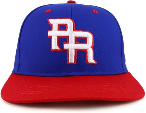 Vista 2 de Trendy Apparel Shop PR - Gorra bordada con pico plano 3D con bandera de Puerto Rico