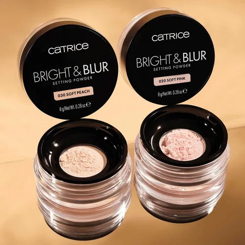 Vista 8 de Catrice Polvo fijador suelto Bright & Blur Sin fragancia, ligero, acabado difuminador instantáneo Vegano y libre de crueldad (020 Rosa suave)