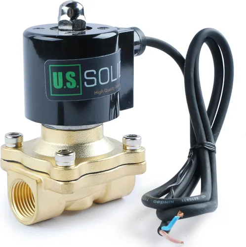 Vista 7 de U.S. Solid 1/2" válvula electromagnética eléctrica de latón subacuática 110V CA normalmente cerrada VITON IP67 aire no potable aceite de agua