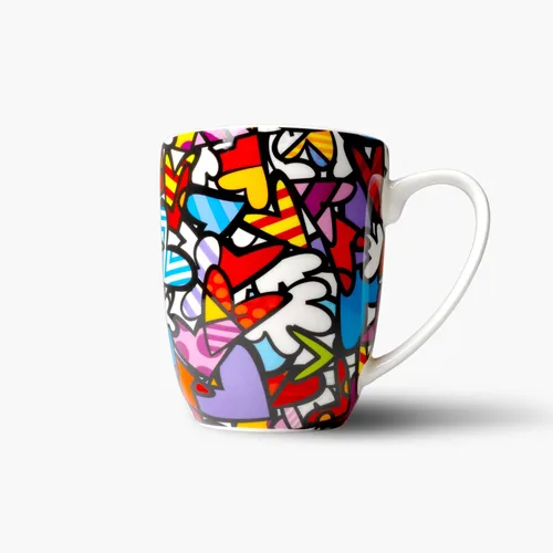 Vista 2 de Britto Romero Bone - Taza de café de porcelana, 16.8 onzas (Alive (multicolor))