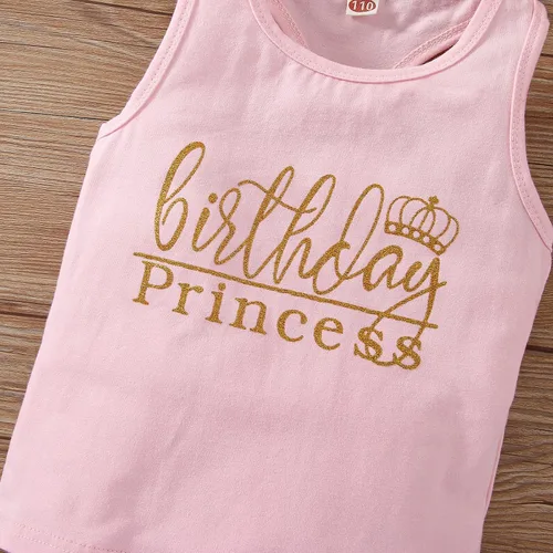 Vista 3 de Vestido de princesa de cumpleaños para niñas pequeñas, chaleco sin mangas, falda tutú de malla con lunares
