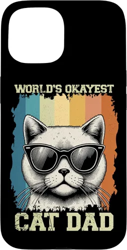 Vista 6 de World's Okayest Cat Dad Cat Lover Animal Father's Day Parent Case for iPhone 16