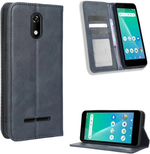 Vista 11 de Funda para BLU Bold N2, funda de piel sintética para BLU Bold N2, funda para BLU Bold N2 5G N0050UU Funda de piel sintética negra Negro