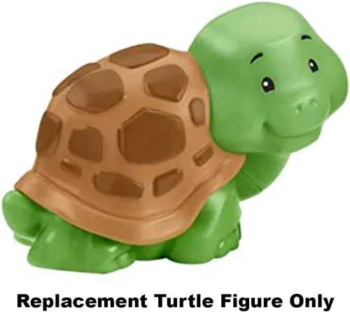 Vista 3 de Pieza de repuesto para el juego Fisher-Price Little People Safari Animal Friends - GFL22 ~ Figura de tortuga verde y marrón de repuesto