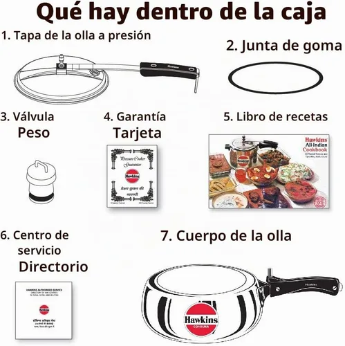 Vista 6 de Hawkins Olla a presión Contura de 3,5 litros, cocina de tapa interior Handi, plata (HC35)
