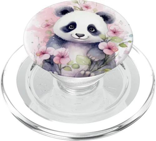 Vista 8 de cute panda watercolor PopSockets Standard PopGrip