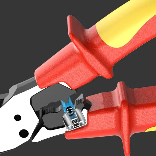 Vista 5 de LAOA Alicates de corte diagonal aislados de 1000 V, herramienta de corte de alambre profesional para electricista con pelacables y función
