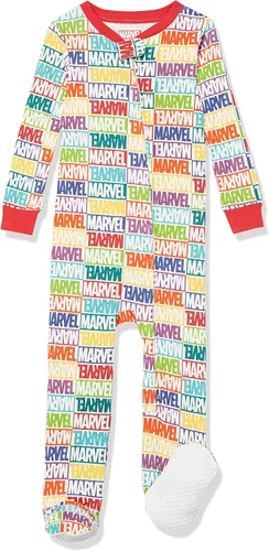 Vista 67 de Amazon Essentials Disney Marvel Star Wars - Pijama unisex de algodón con pies para bebés y niños pequeños, paquete múltiple