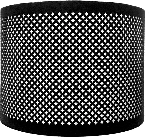Vista 8 de Royal Designs, Inc. Do It Yourself Drum Hardback Lamp Shade with Stencil Design, UNO Drop Fitter, HB-644U-8BLK-2, Black, 8 x 8 x 8, Pack of 2 Black
