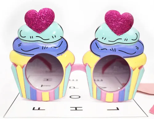 Vista 2 de Gadpiparty Capacillos Para Cupcake - Gafas de sol de cumpleaños, para tartas de helado, gafas de pastel de crema, para fiesta de cumpleaños, disfraz