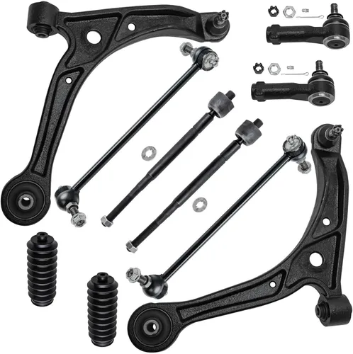 Vista 74 de Detroit Axle - Kit de suspensión delantera de 10 piezas para Jeep 2002-2004