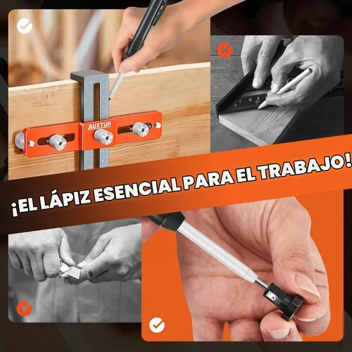 Vista 5 de Plantilla de hardware de gabinete, herramienta de plantilla de manija de gabinete ajustable with Deep Hole Pencil， with Alignment Hole, Punch