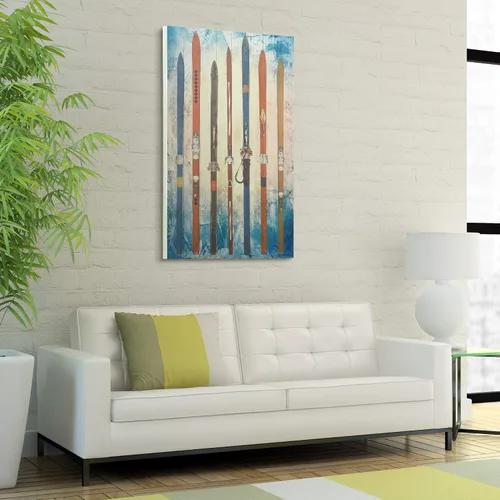Vista 6 de Empire Art Direct ADL-EA1879-4530W Retro 2 - Arte de pared con impresión digital en madera maciza, para esquí, deportes, 45 x 30 x 1.5 pulgadas