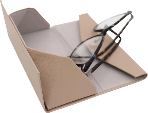 Vista 5 de Real Sic Funda para lentes de sol para hombres y mujeres, soporte magnético plegable para lentes de sol, inspirado en el color sólido