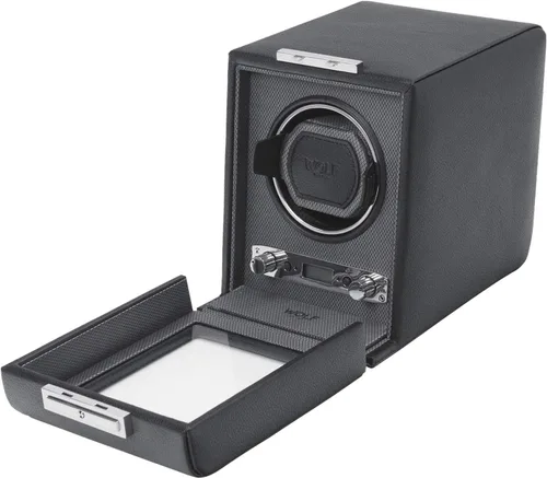 Vista 2 de WOLF Viceroy Devanador de reloj individual, Contemporáneo, 3, Negro