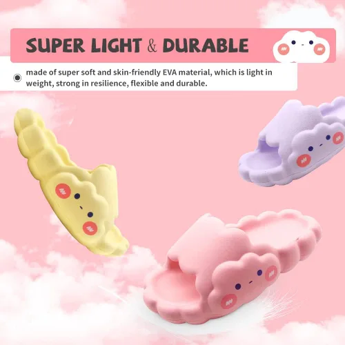 Vista 5 de Sandalias y pantuflas de EVA Cloud para mujeres y hombres para interiores y exteriores plataforma gruesa de verano playa antideslizantes de secado