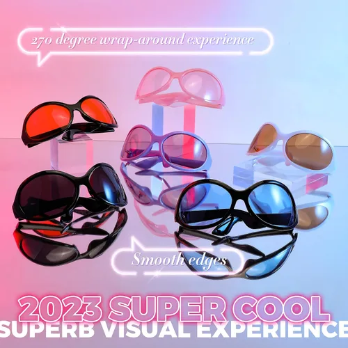 Vista 7 de FEISEDY Gafas de sol de moda de gran tamaño, clásicas, ovaladas, envolventes, con estilo, marco grande, sombra, gafas de mujer B2391