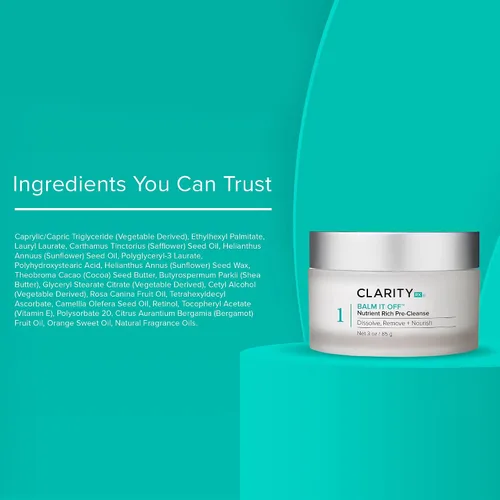 Vista 7 de ClarityRx Balm It Off Limpiador facial, prelimpiador natural a base de plantas para todo tipo de piel, disuelve suavemente el maquillaje