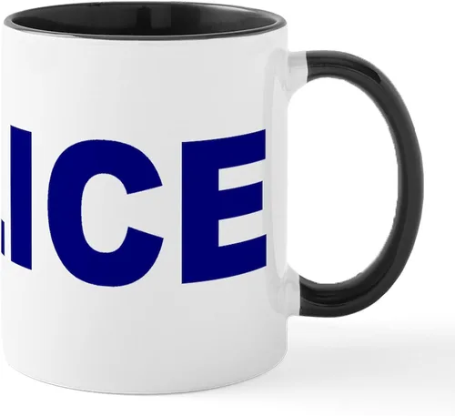 Vista 28 de CafePress Taza de café de cerámica de 11 oz (11.0 fl oz) de Police Mom