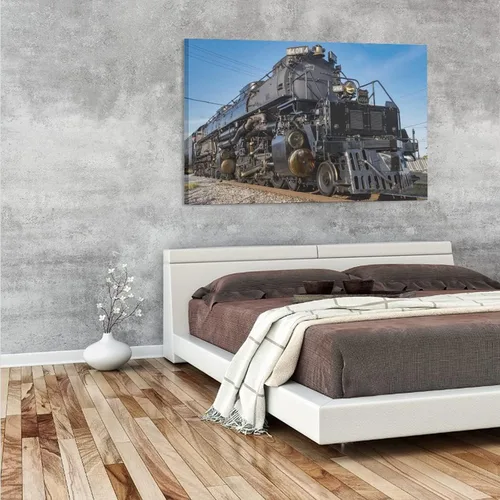 Vista 3 de Union Pacific 4014 - Póster de lona de tren de locomotora para niño grande, decoración de dormitorio, paisaje deportivo, oficina, habitación