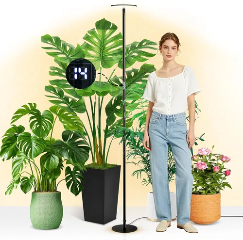 Vista 11 de chiphy Luces de cultivo, luz de planta de espectro completo de 85" para plantas de interior, temporizador de 4/8/12H, lámpara de cultivo de 40W, 10