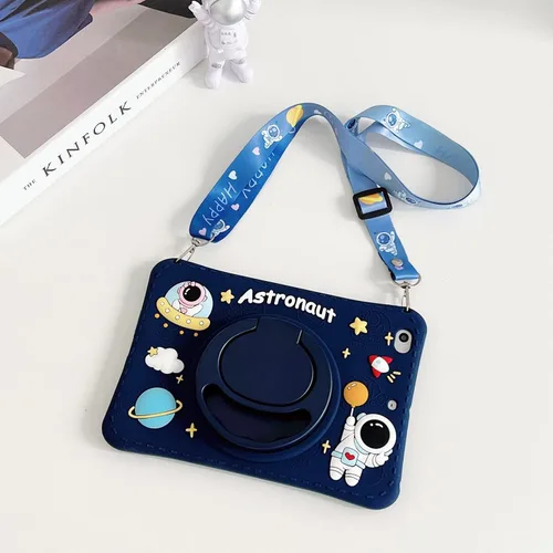 Vista 3 de Funda para tablet Samsung Galaxy Tab S6 Lite de 10.4 pulgadas 2022/2020 (SM-P610/P613/P615/P619) con soporte giratorio de 360°, agarre