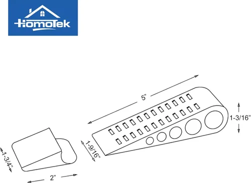 Vista 5 de HOMOTEK Paquete de 2 topes de puerta de goma con forma de cuña para puertas de puerta, protectores de pared para piso e parte inferior de la puerta