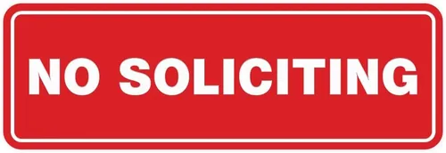 Vista 16 de Estándar No Soliciting Door/Wall Sign - Negro - Pequeño