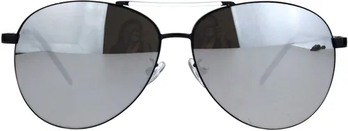 Vista 2 de Gafas de sol de espejo plateado con borde de metal, para oficiales y gafas de sol