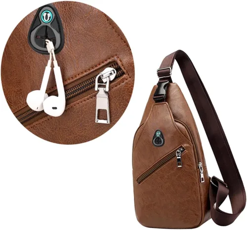 Vista 8 de SHERCHPRY 3 piezas de bolsas para hombres Cruzadas - Bolsa cruzada para hombres, bolsa cruzada para hombres, bolsas de mensajero para hombres