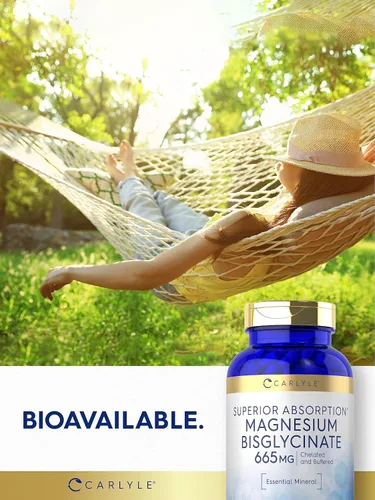 Vista 6 de Carlyle Bisglicinato de magnesio tamponado 665 mg 250 cápsulas Mineral esencial quelado Suplemento sin OMG y sin gluten