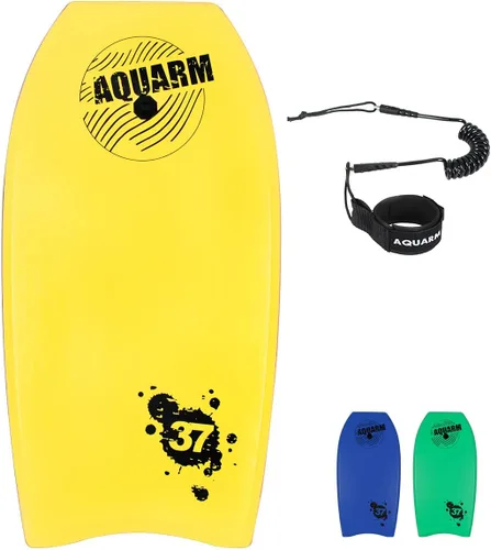 Vista 8 de Bodyboard con correa de muñeca, 33 pulgadas/37 pulgadas/42 pulgadas tablero de cuerpo ligero con núcleo EPS y superficie inferior lisa de alta
