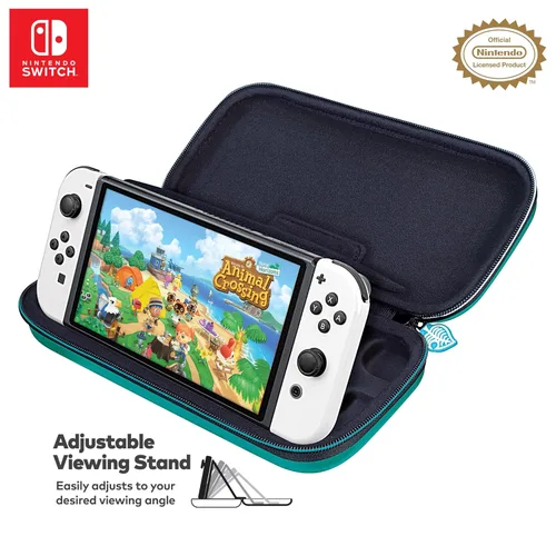 Vista 3 de Game Traveler Nintendo Switch Animal Crossing Case - Holds Switch OLED, Switch or Switch Lite, Adjustable Viewing Stand & Bonus Game Cases, Deluxe