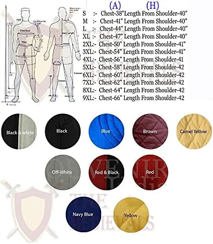 Vista 7 de THE MEDIEVALS Gambeson - Abrigo acolchado grueso y tejido de algodón de Armadura