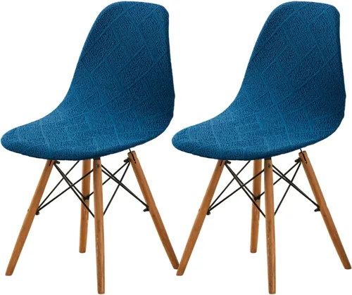 Vista 36 de HAOYONG Fundas para silla de comedor modernas de mediados de siglo, funda estampada para silla sin brazos, fundas elásticas para cocina, oficina