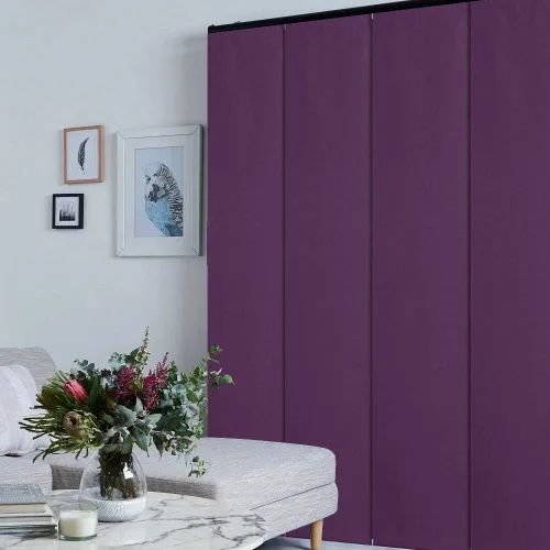 Vista 28 de LETAU - Persianas corredizas 100% opacas con riel, hechas verticalmente para ventanas grandes, puertas corredizas, espacios abiertos y divisores